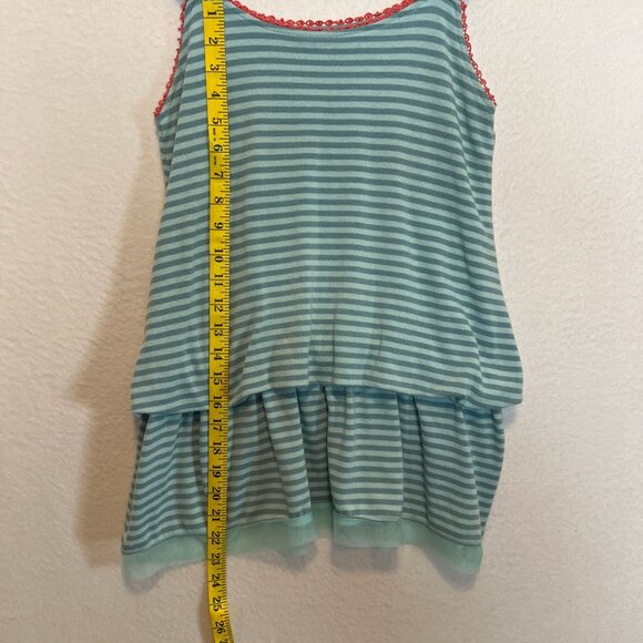 Matilda Jane Womens Striped Tank Dress W/ Pom-Pom Trim Blue/White - Picture 5 of 6